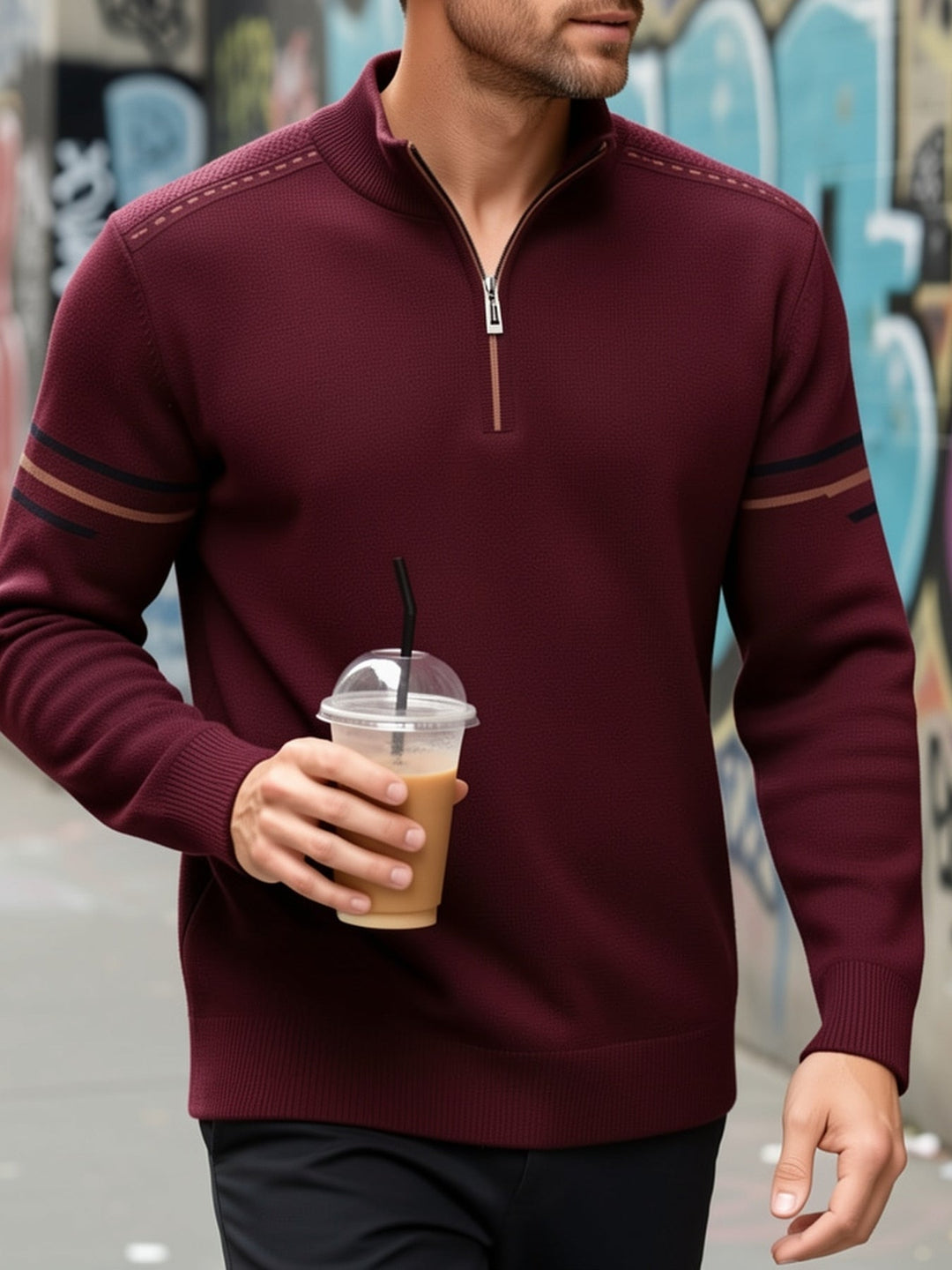 Nathan Half-Zip Genser med Høy Hals