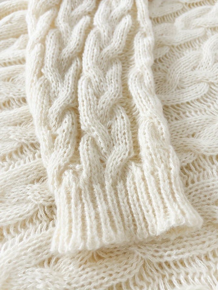 Florence | Casual kabelstrikket genser med V-hals