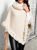 Willow | Koselig poncho med pelskant