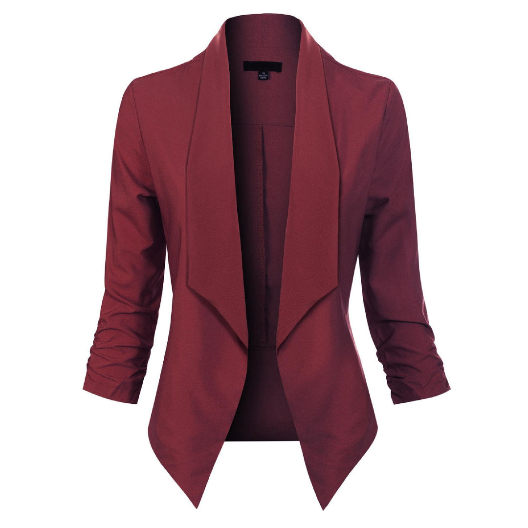 Penelope | Åpen front drapert blazer
