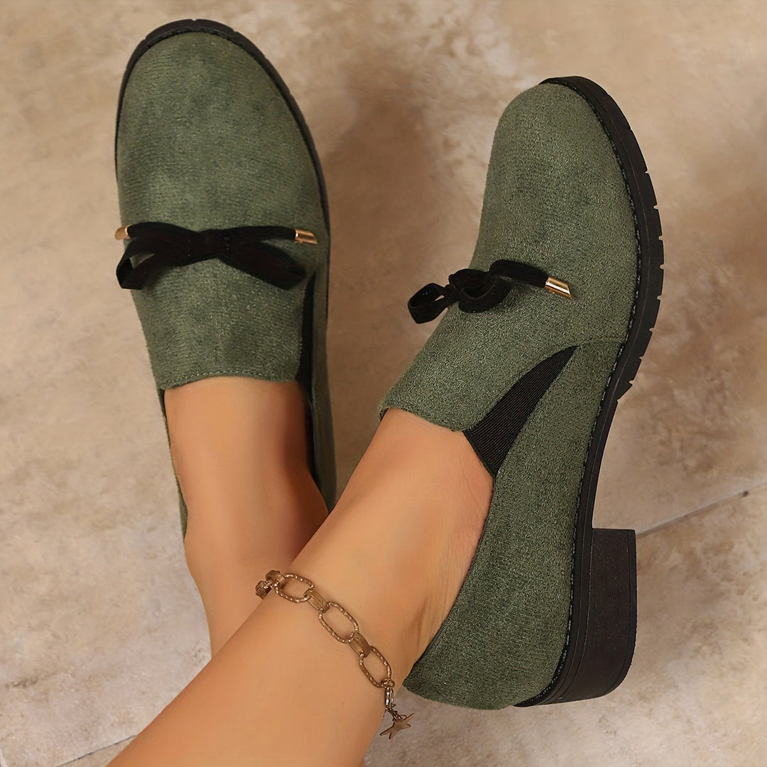 Nadia | Slip-on loafers med sløyfe