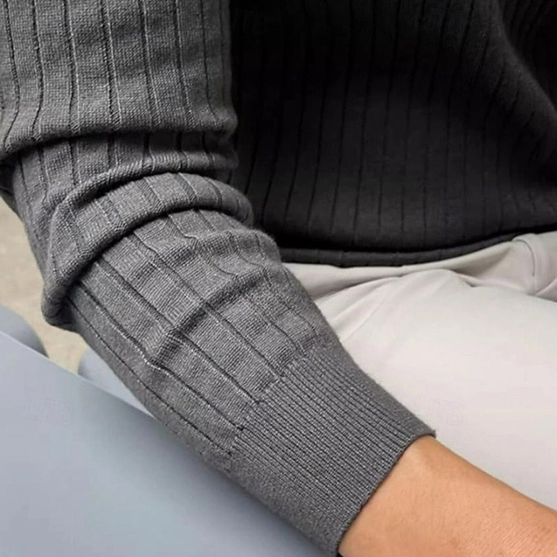 Theo | Ribbestrikket Henley-genser