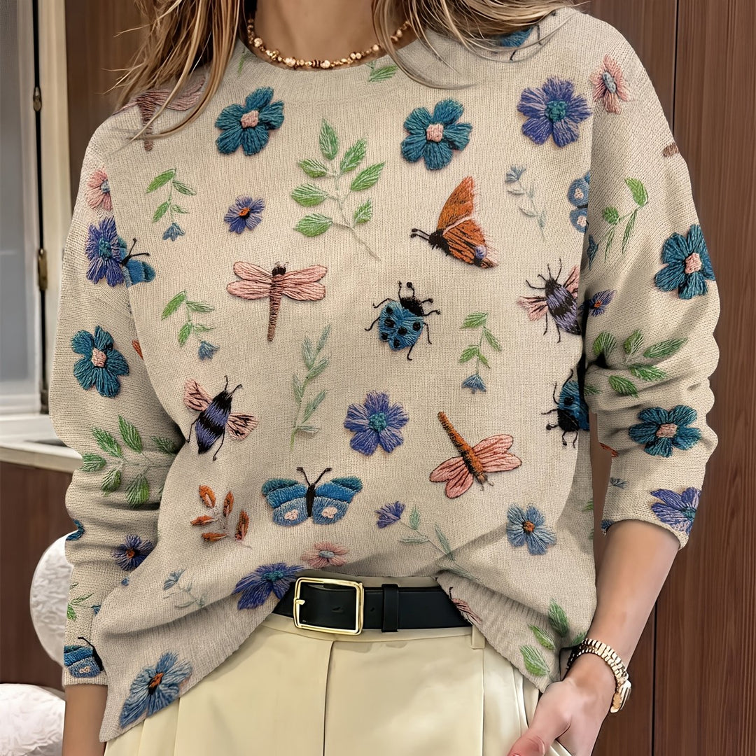 Elsie | Botanisk Trykk Crewneck Genser
