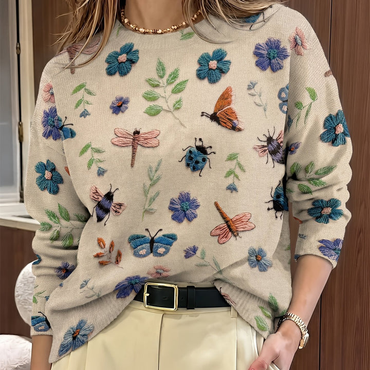 Elsie | Botanisk Trykk Crewneck Genser