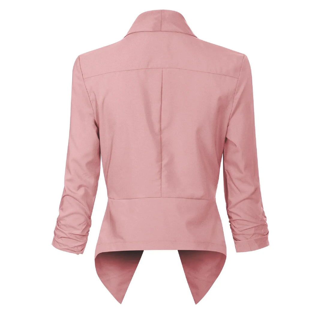 Penelope | Åpen front drapert blazer