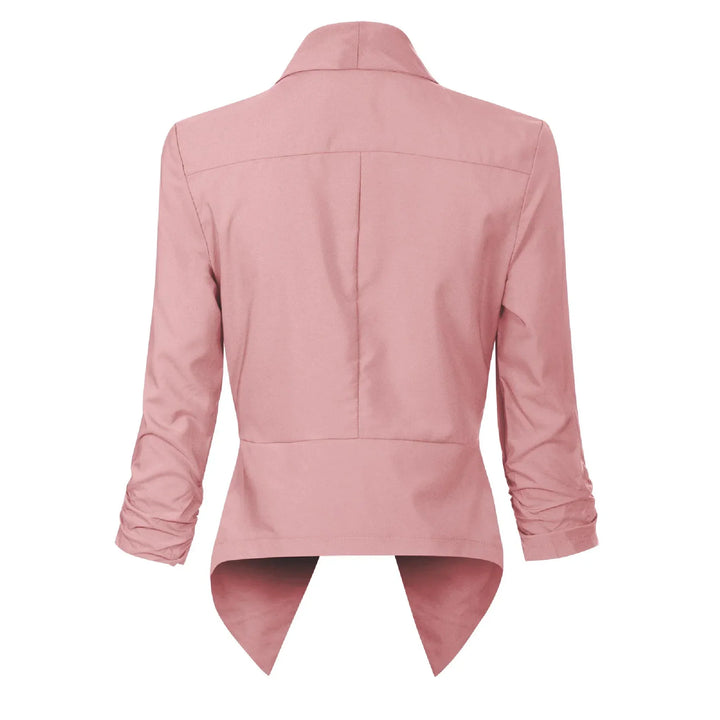 Penelope | Åpen front drapert blazer
