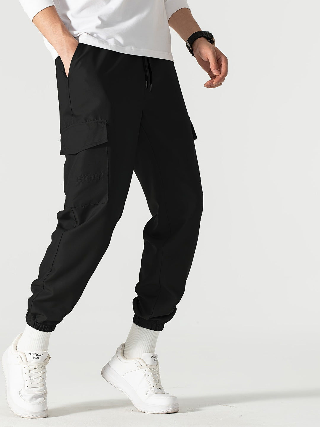 Aaron | Avslappede Cargo Joggebukser