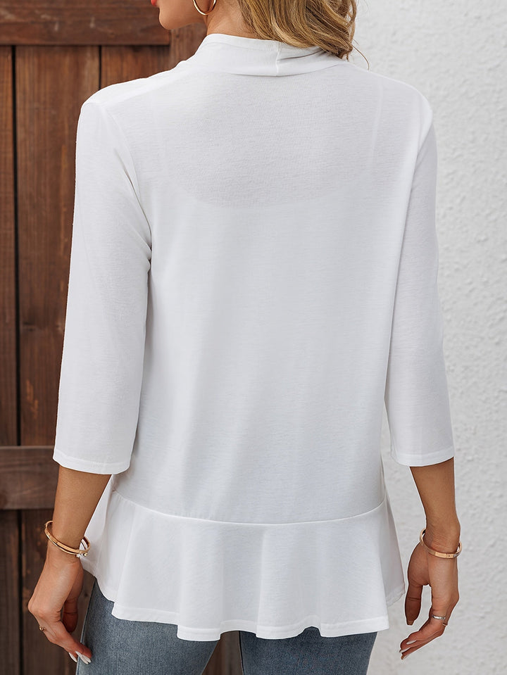 Juniper | Åpen cardigan med volangkant
