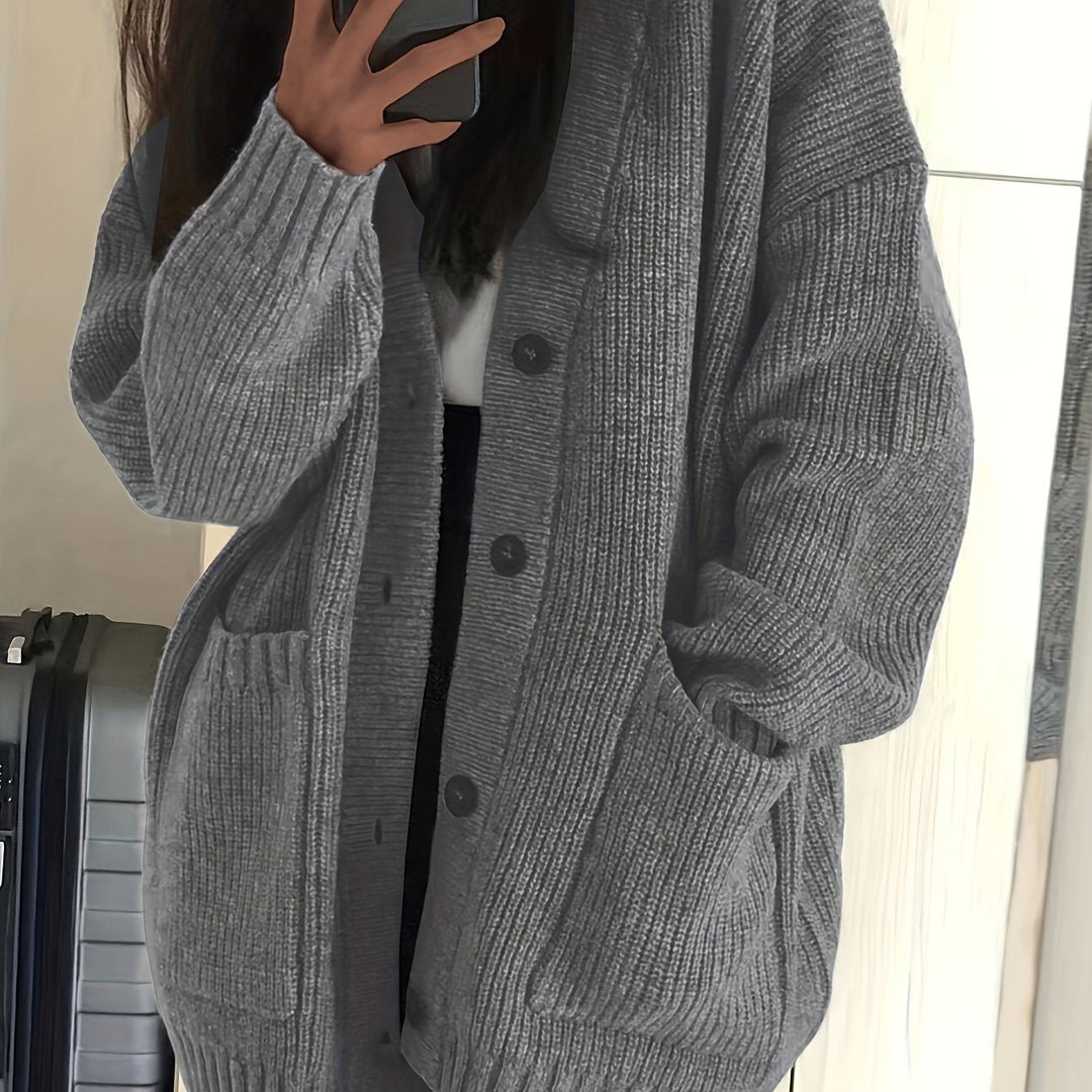 Maisie | Avslappet knappet cardigan