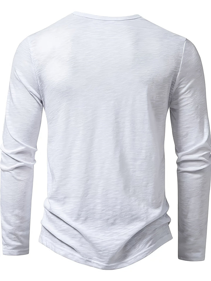 Dalton | Klassisk Henley med Knappelukking