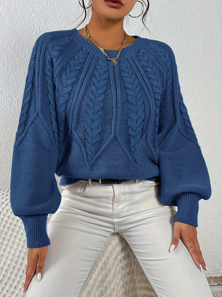 Eleanor | Avslappet kabelstrikket genser