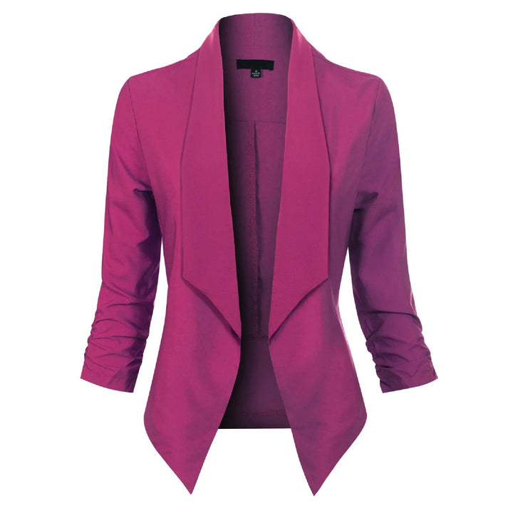 Penelope | Åpen front drapert blazer