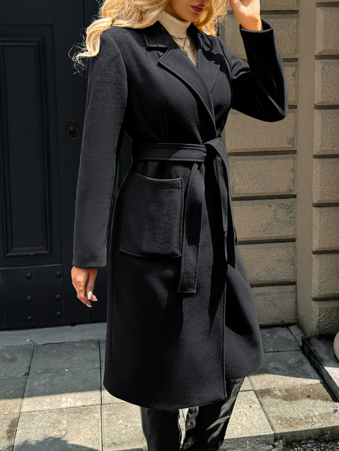 Evangeline | Skreddersydd beltejakke lang frakk