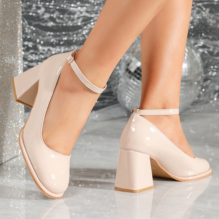 Celeste | Klassiske Skinnende Patent Stiletthæler