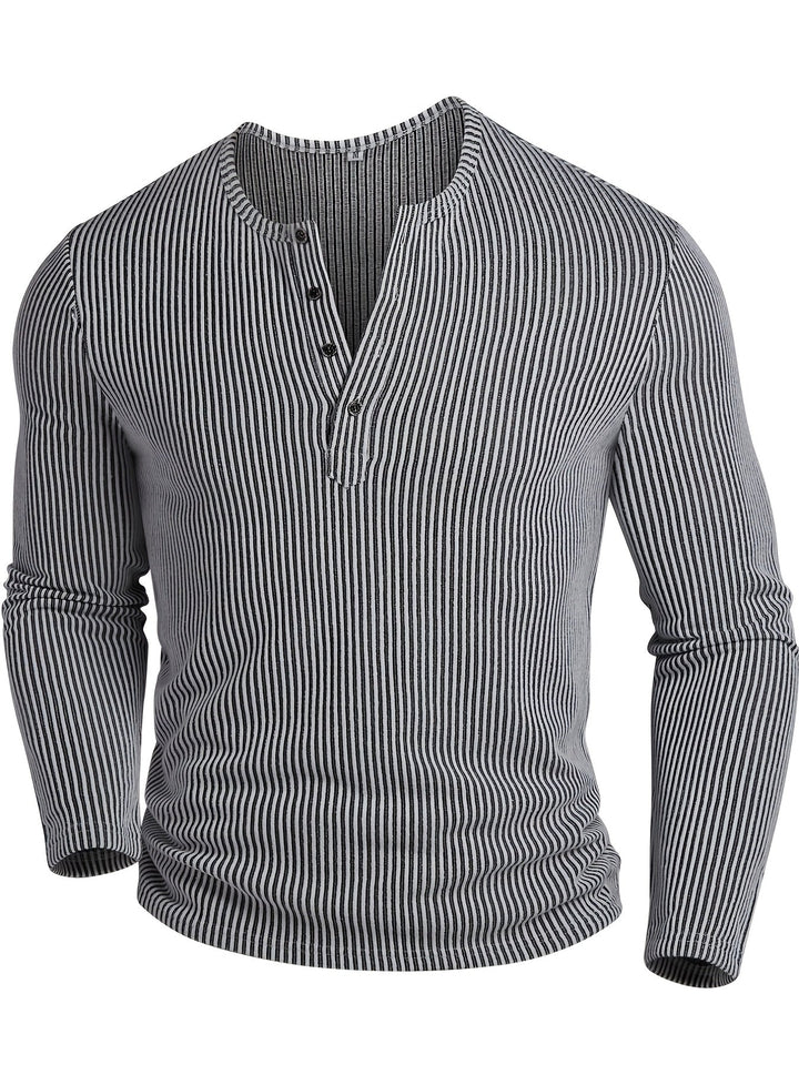 Griffin | Strukturert Ribbet Henley-skjorte