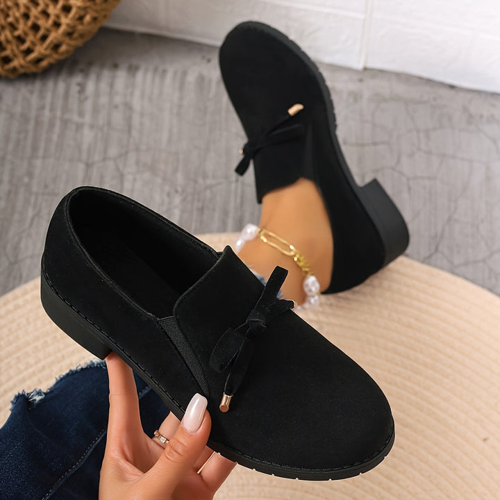 Nadia | Slip-on loafers med sløyfe