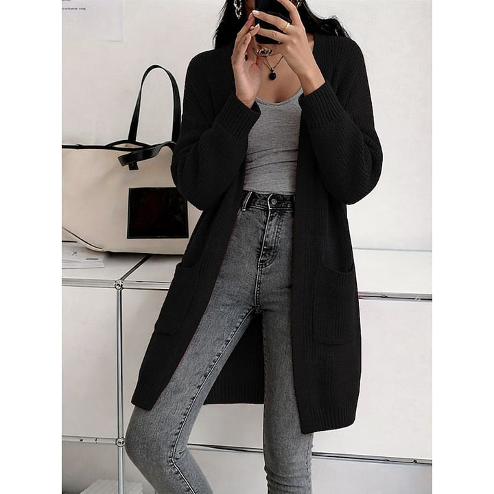 Genevieve | Lang åpen cardigan foran