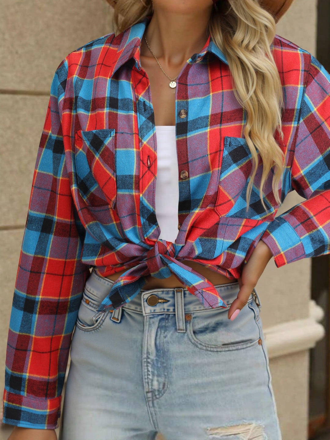 Everly | Casual Buffalo Check Skjorte