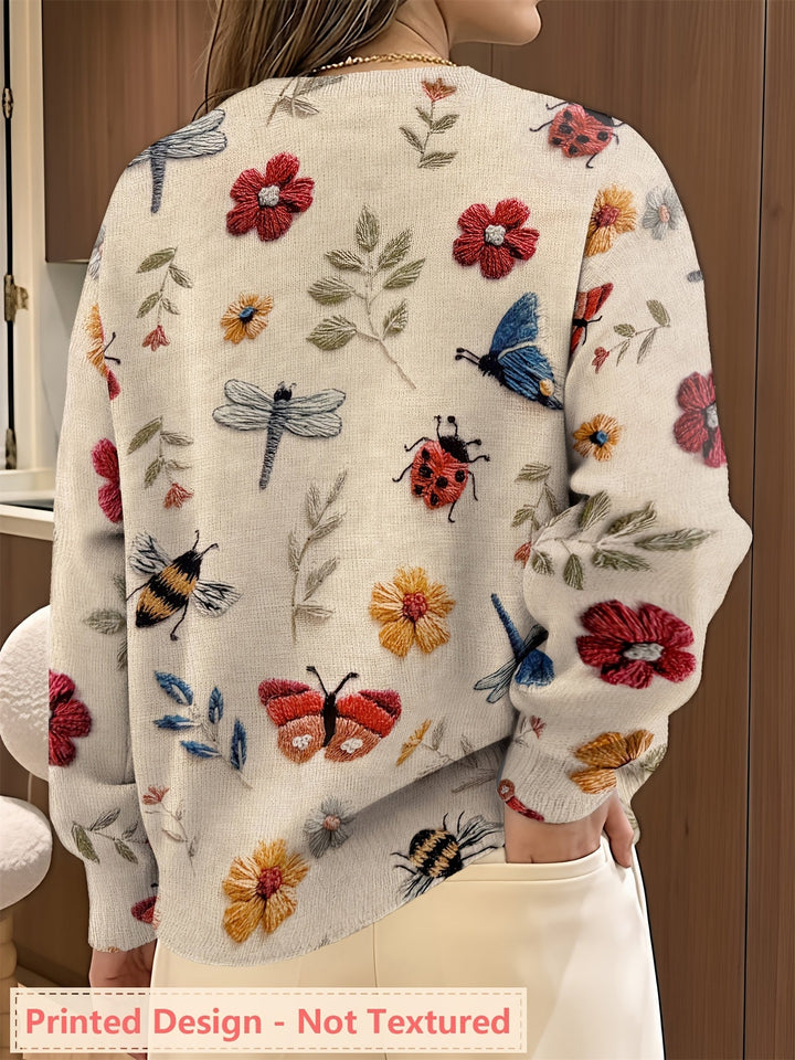 Elsie | Botanisk Trykk Crewneck Genser