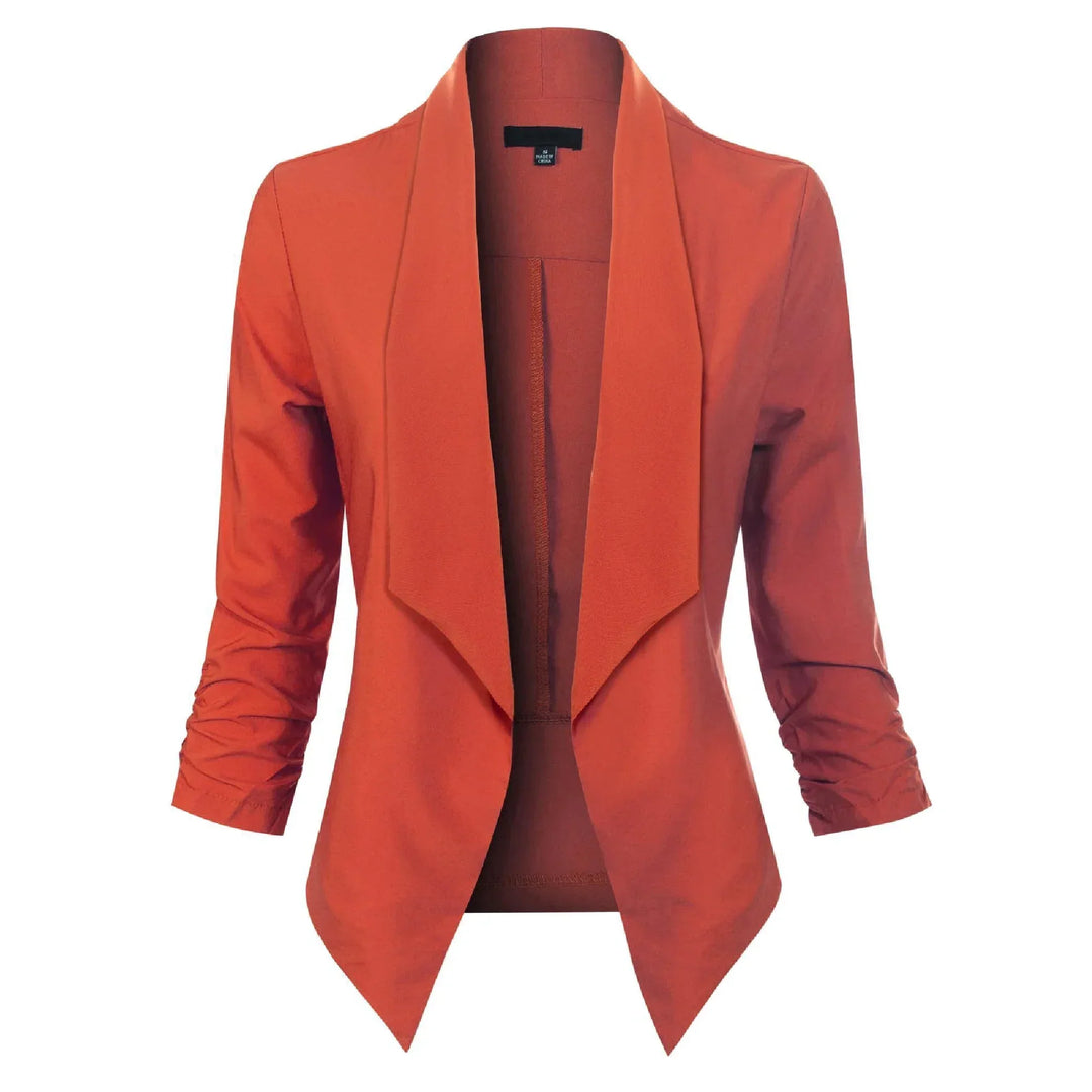 Penelope | Åpen front drapert blazer