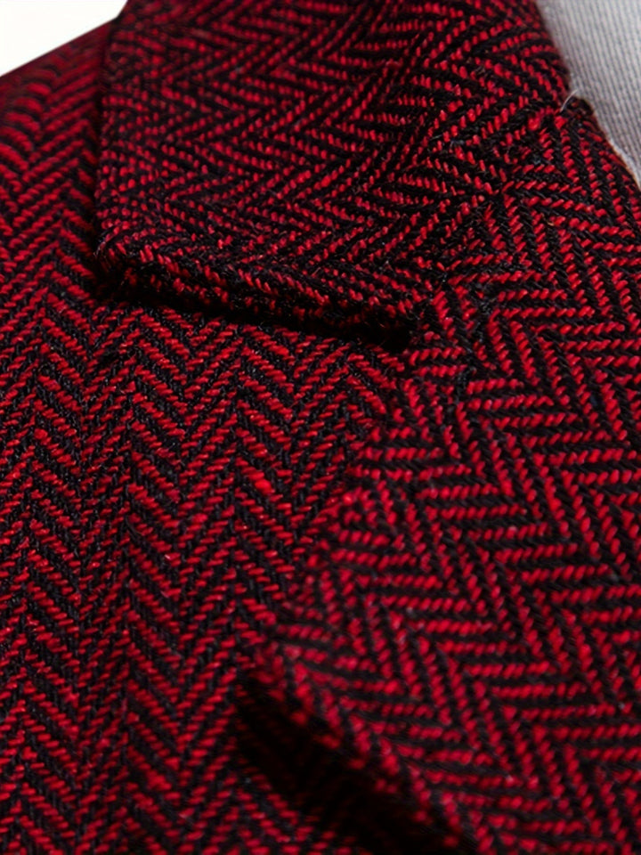 Edmund | Herringbone Enkeltknapp Vest