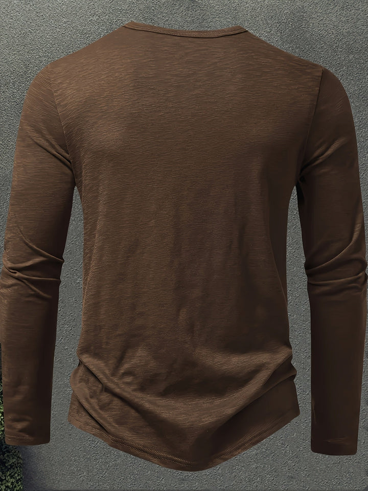 Dalton | Klassisk Henley med Knappelukking
