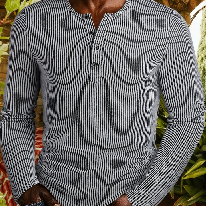 Griffin | Strukturert Ribbet Henley-skjorte