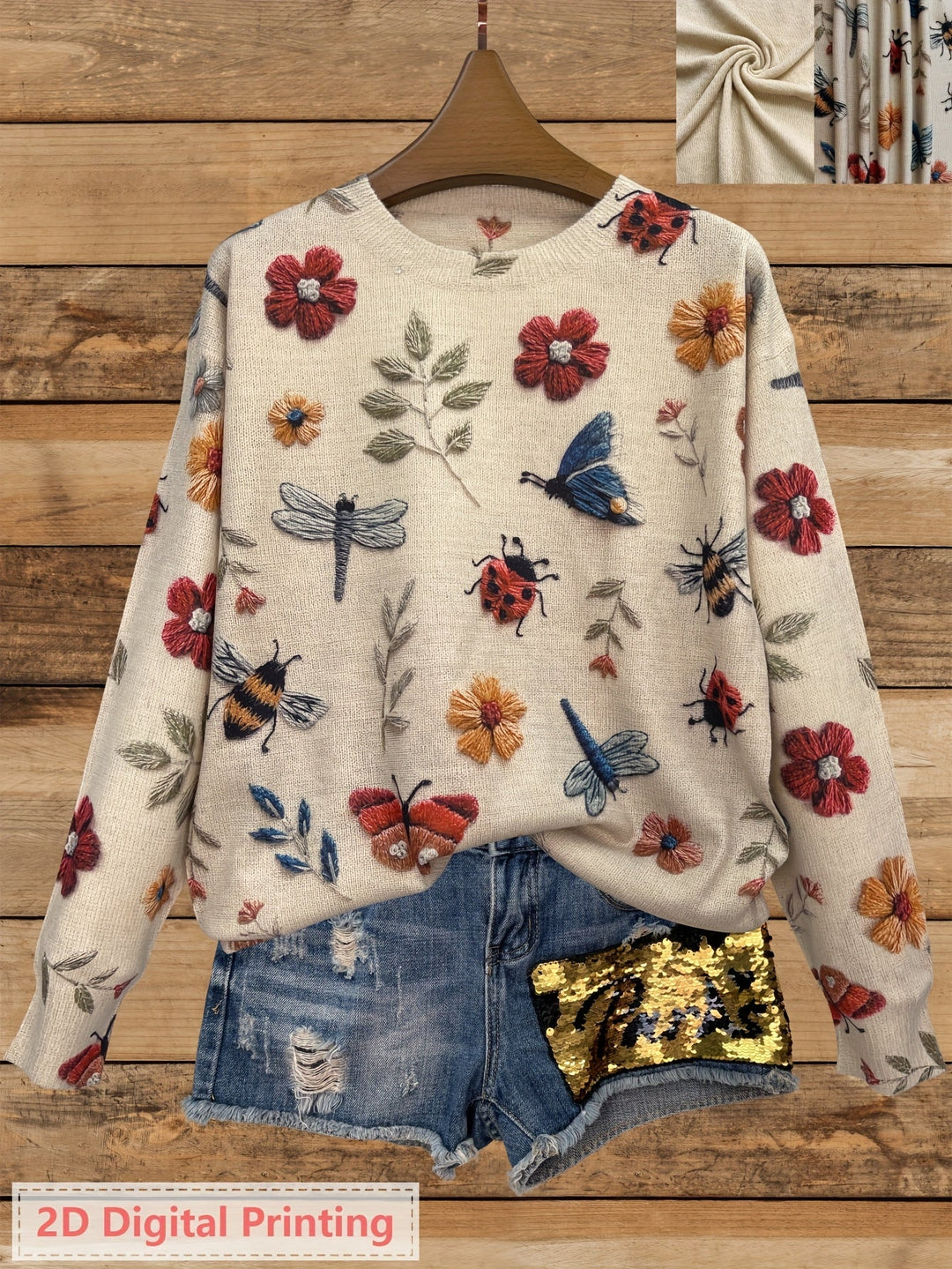 Elsie | Botanisk Trykk Crewneck Genser