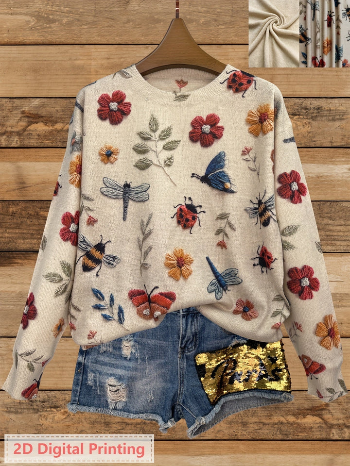 Elsie | Botanisk Trykk Crewneck Genser