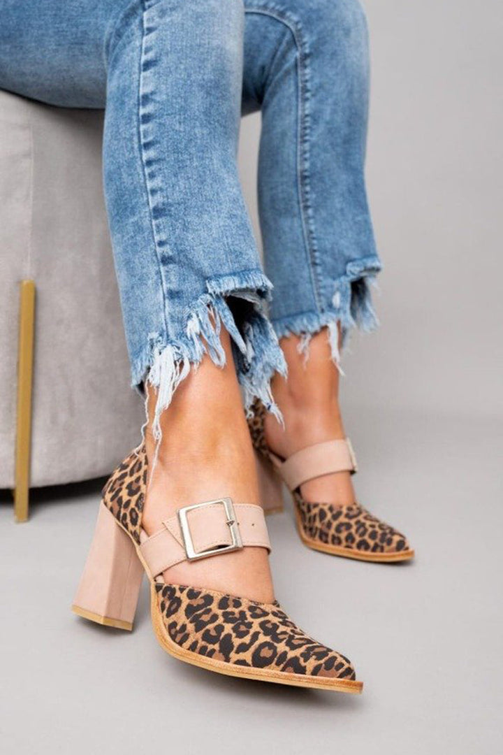 Andrea | Elegant Store Stropp Leopard Hæler