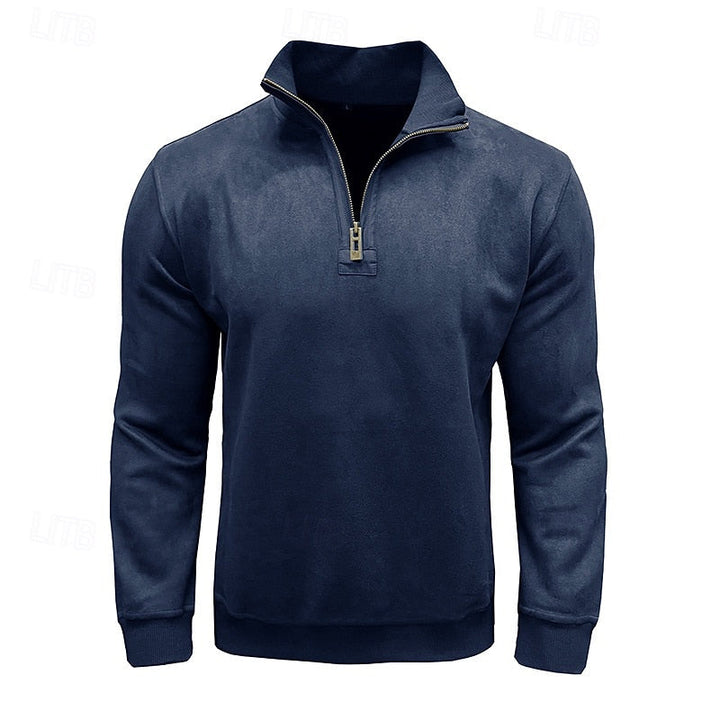 Caleb | Sweatshirt med kvartglidelås og høy hals