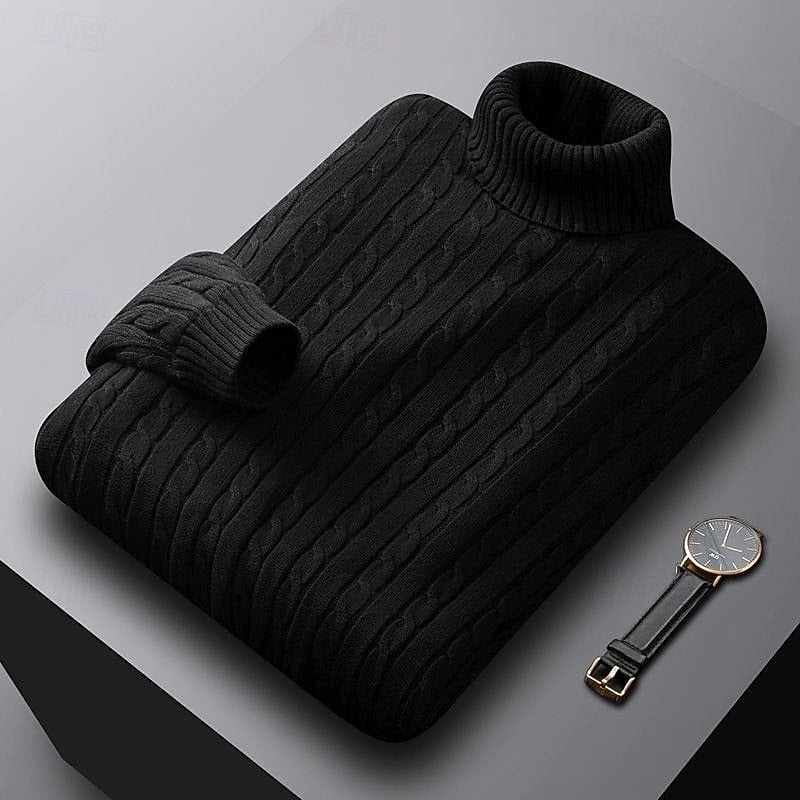 Rhys | Kabelstrikket Turtleneck Genser