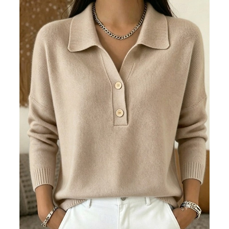 Eliza | Fin Krage Button Pullover