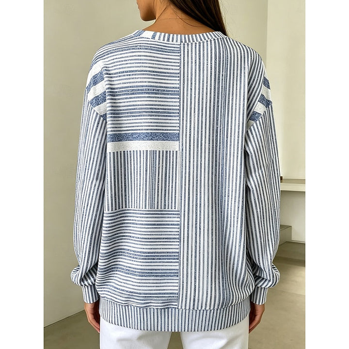 Adelaide | Stripete Colorblock Crewneck Genser