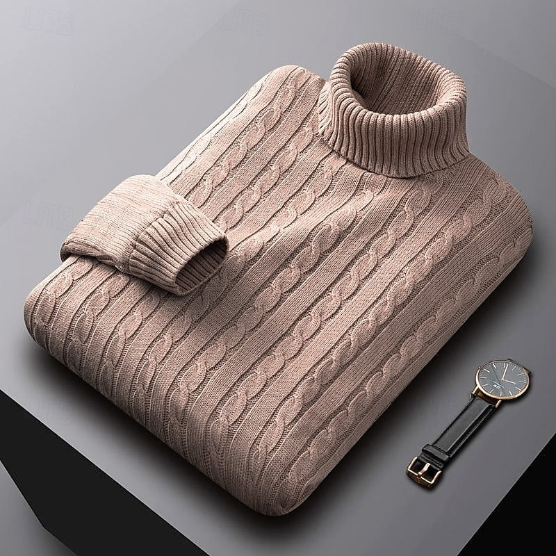 Rhys | Kabelstrikket Turtleneck Genser