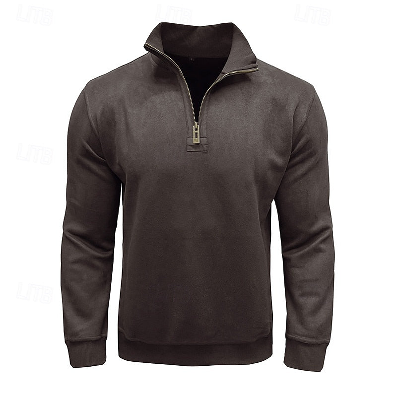 Caleb | Sweatshirt med kvartglidelås og høy hals