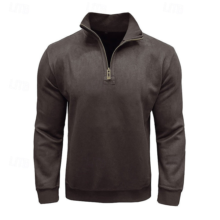Caleb | Sweatshirt med kvartglidelås og høy hals