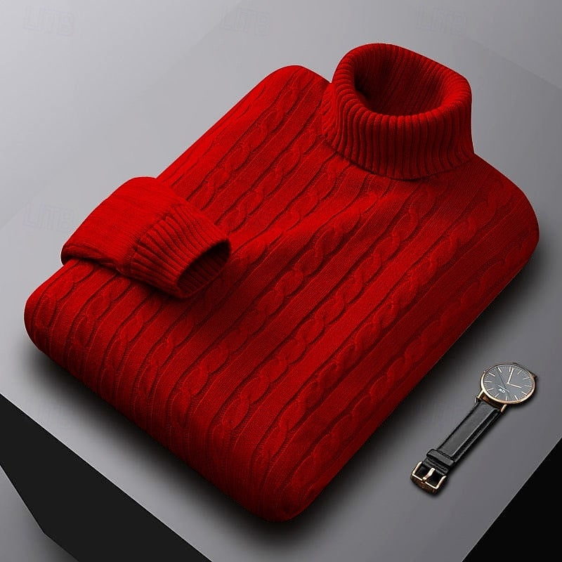 Rhys | Kabelstrikket Turtleneck Genser