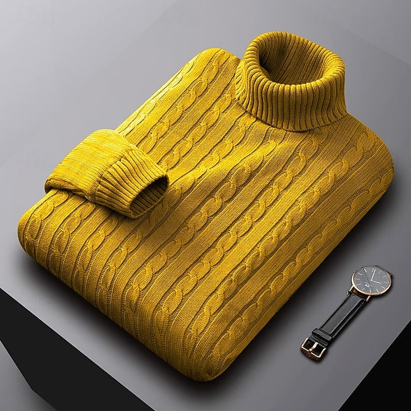 Rhys | Kabelstrikket Turtleneck Genser