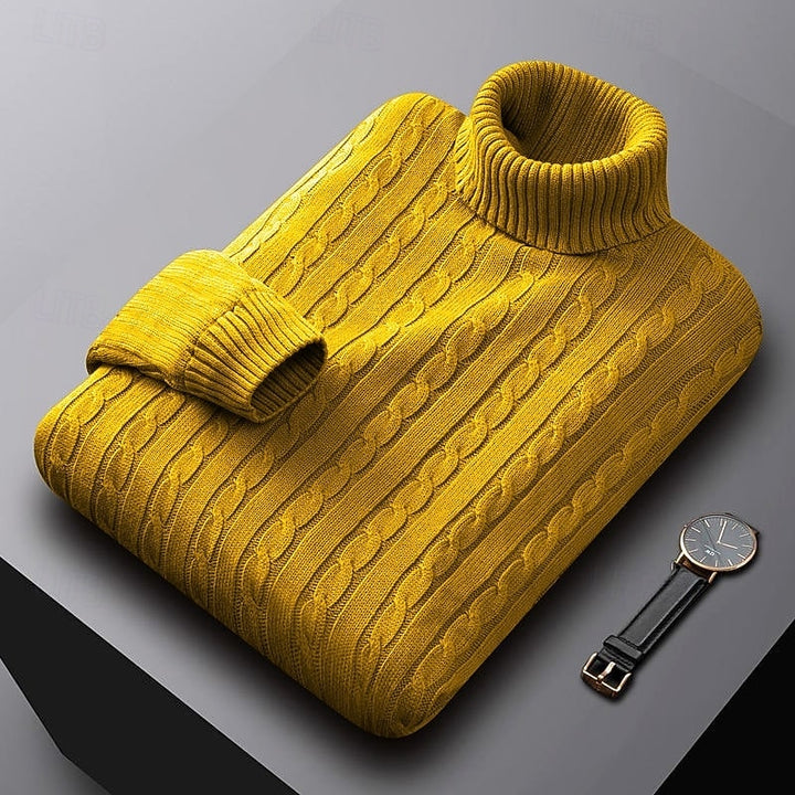 Rhys | Kabelstrikket Turtleneck Genser