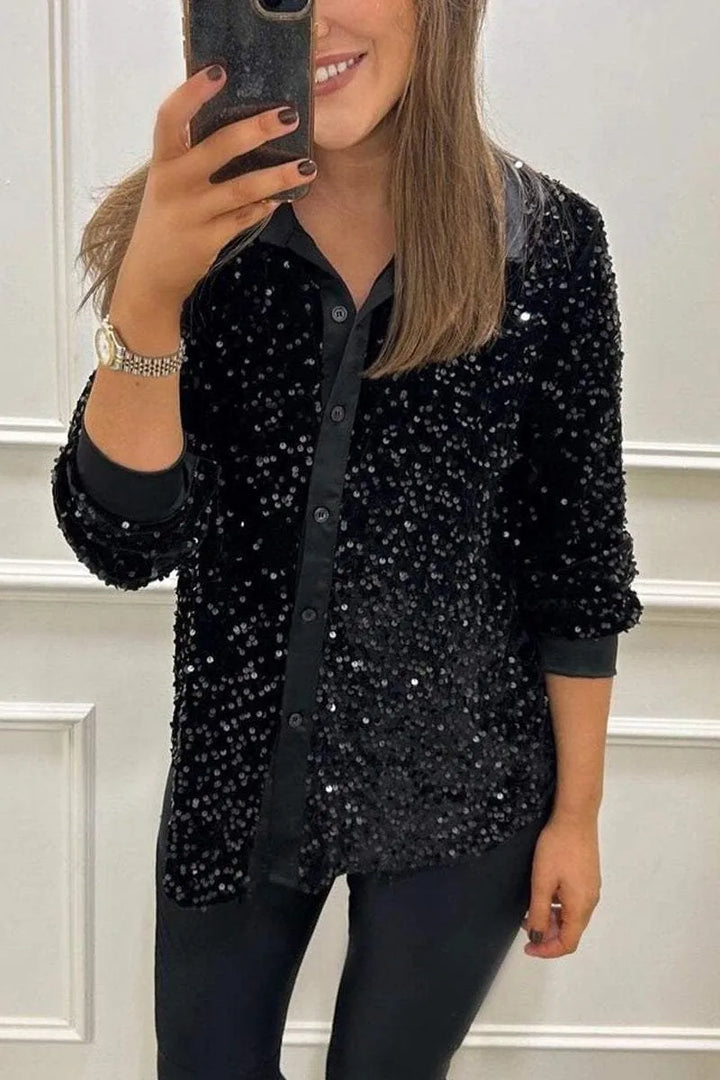 Claudine | Elegant Skjortekrage med Glans