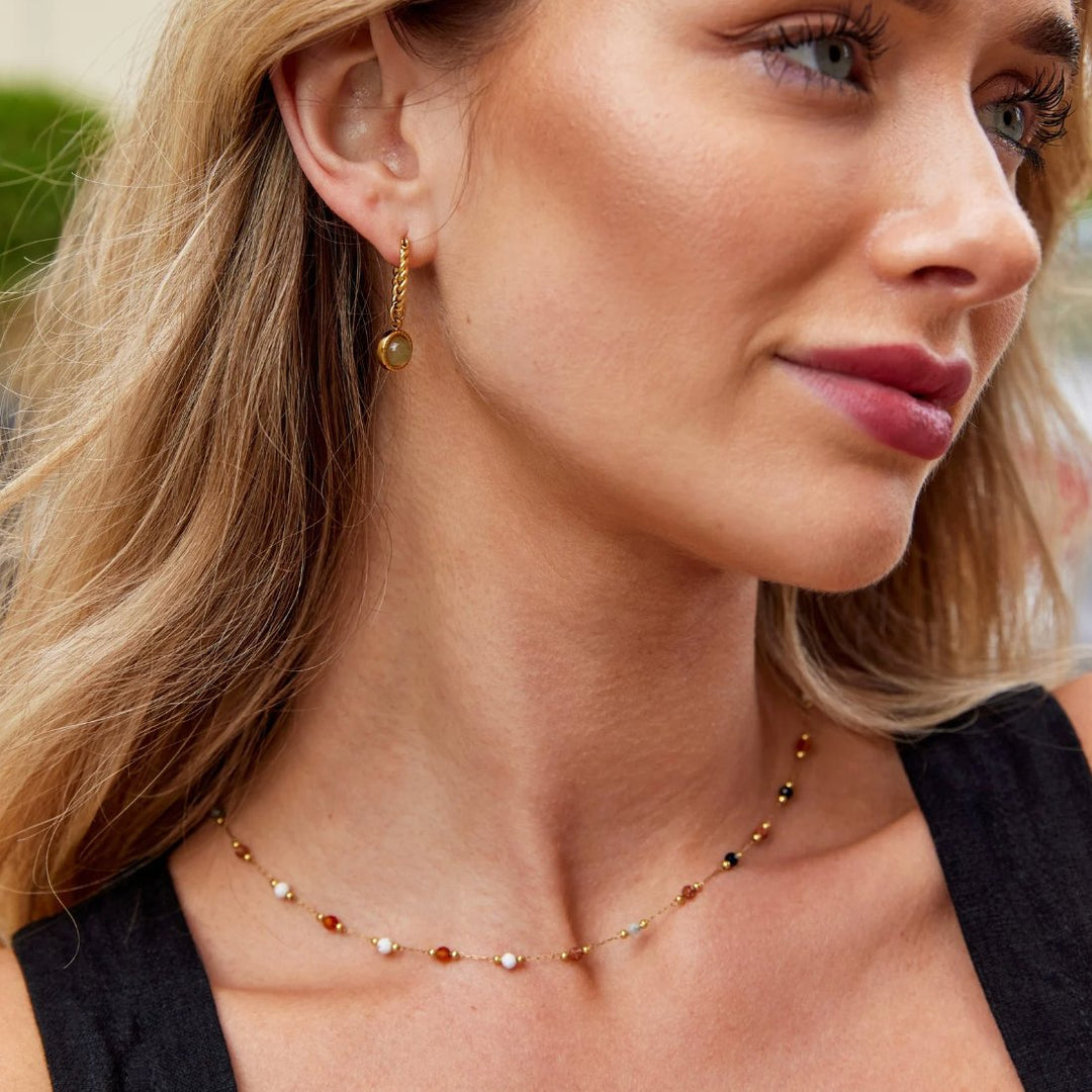 Donna | Elegant Perle Minimalistisk Halskjede