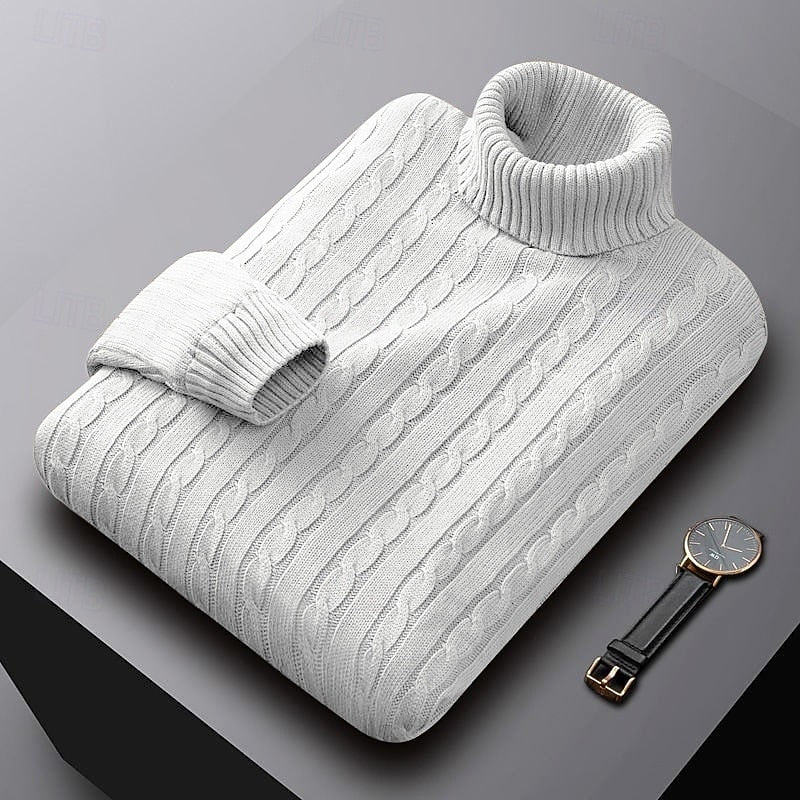 Rhys | Kabelstrikket Turtleneck Genser