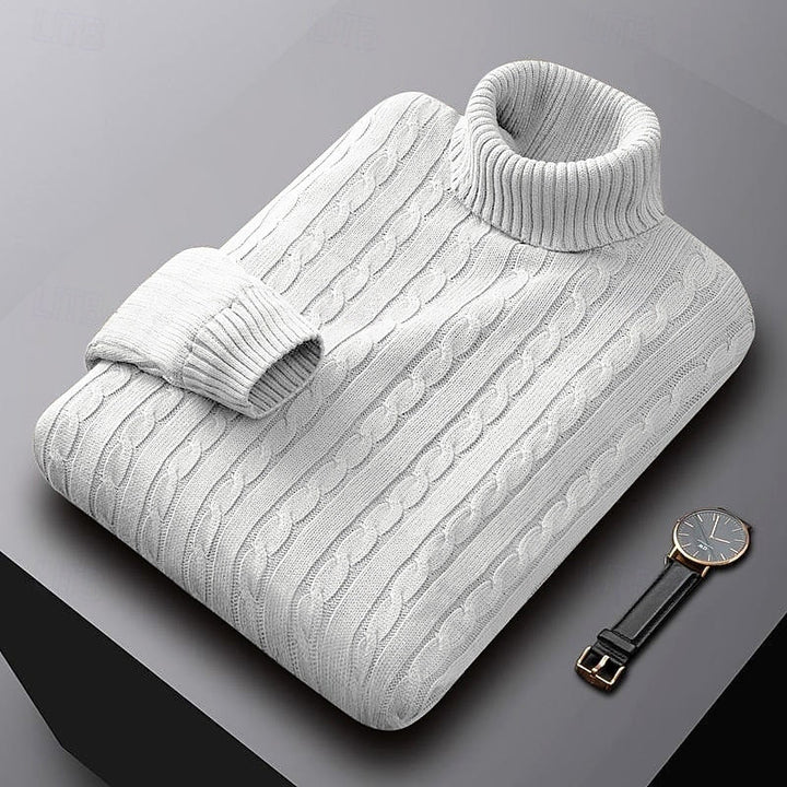 Rhys | Kabelstrikket Turtleneck Genser