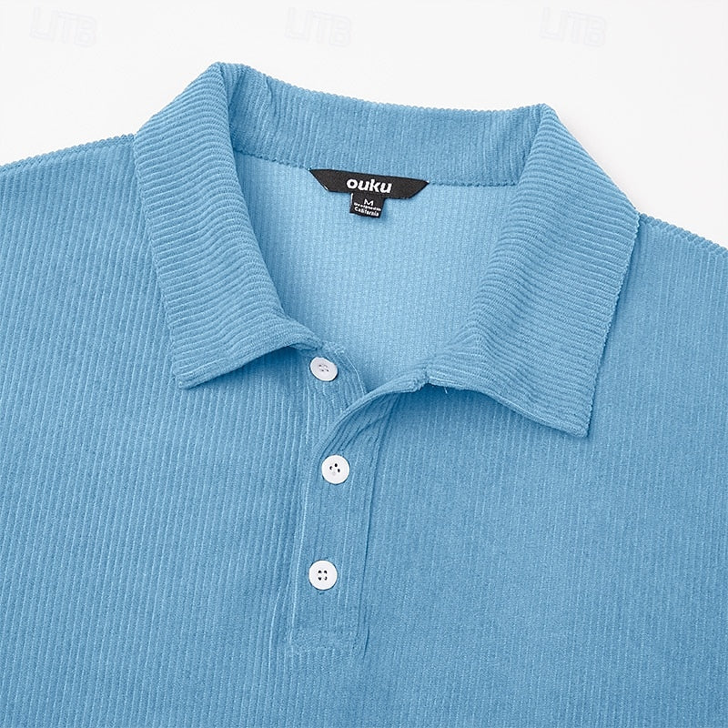 Wallace | Strukturert langermet poloshirt
