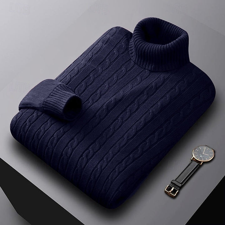 Rhys | Kabelstrikket Turtleneck Genser