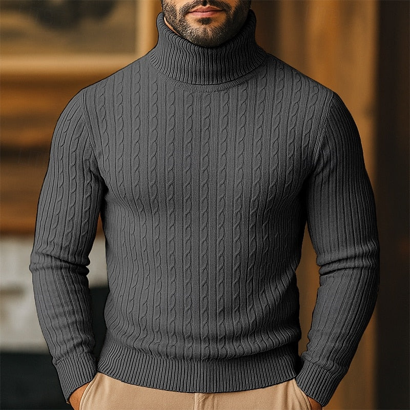 Rupert | Kabelstrikket Turtleneck-genser