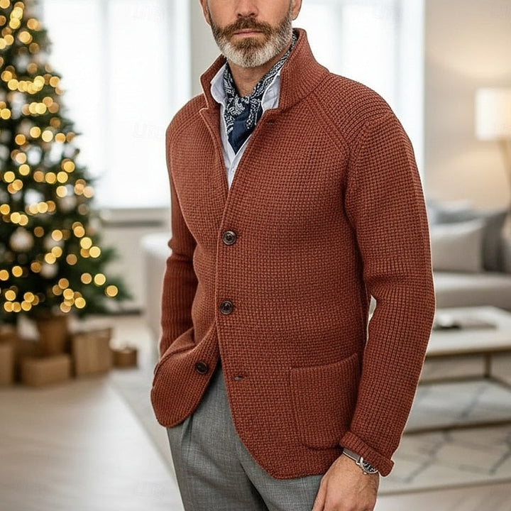 Archer | Strukturert Cardigan med Ståkrage