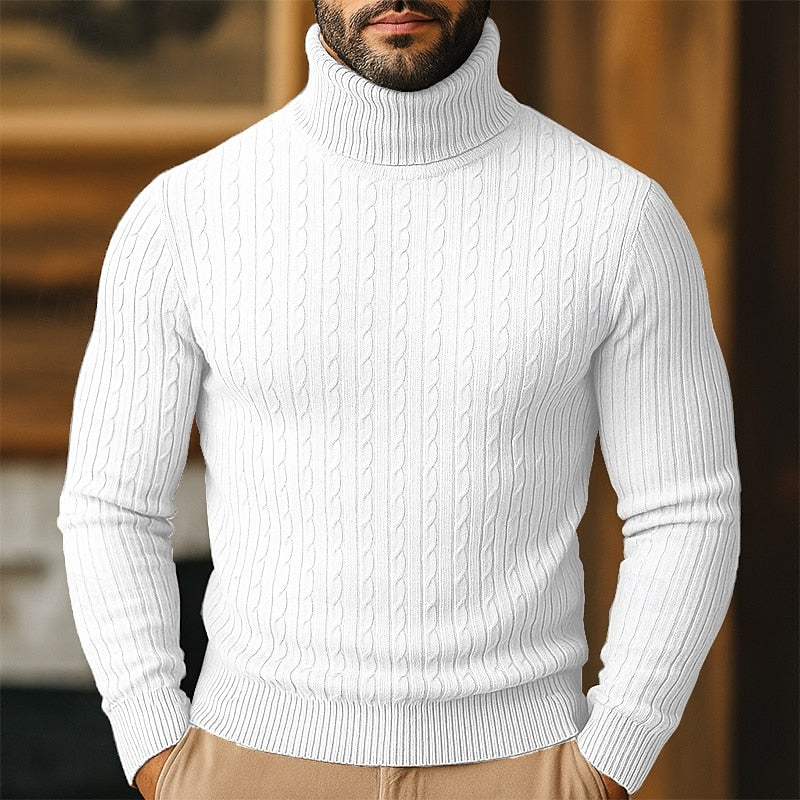 Rupert | Kabelstrikket Turtleneck-genser