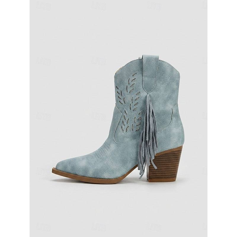 Corinne | Frynsete Western Ankelstøvler